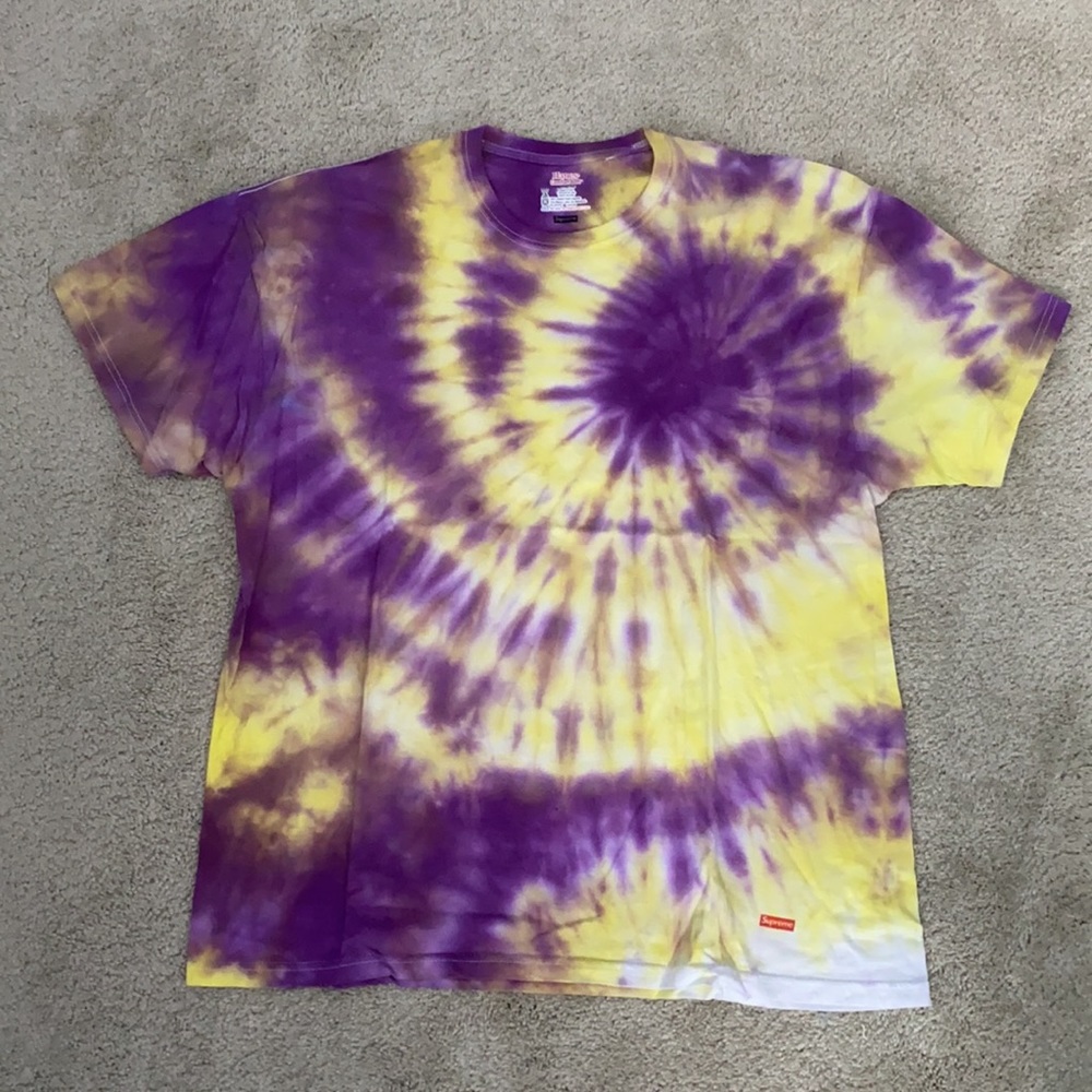 Supreme x Hanes tie dye shirt